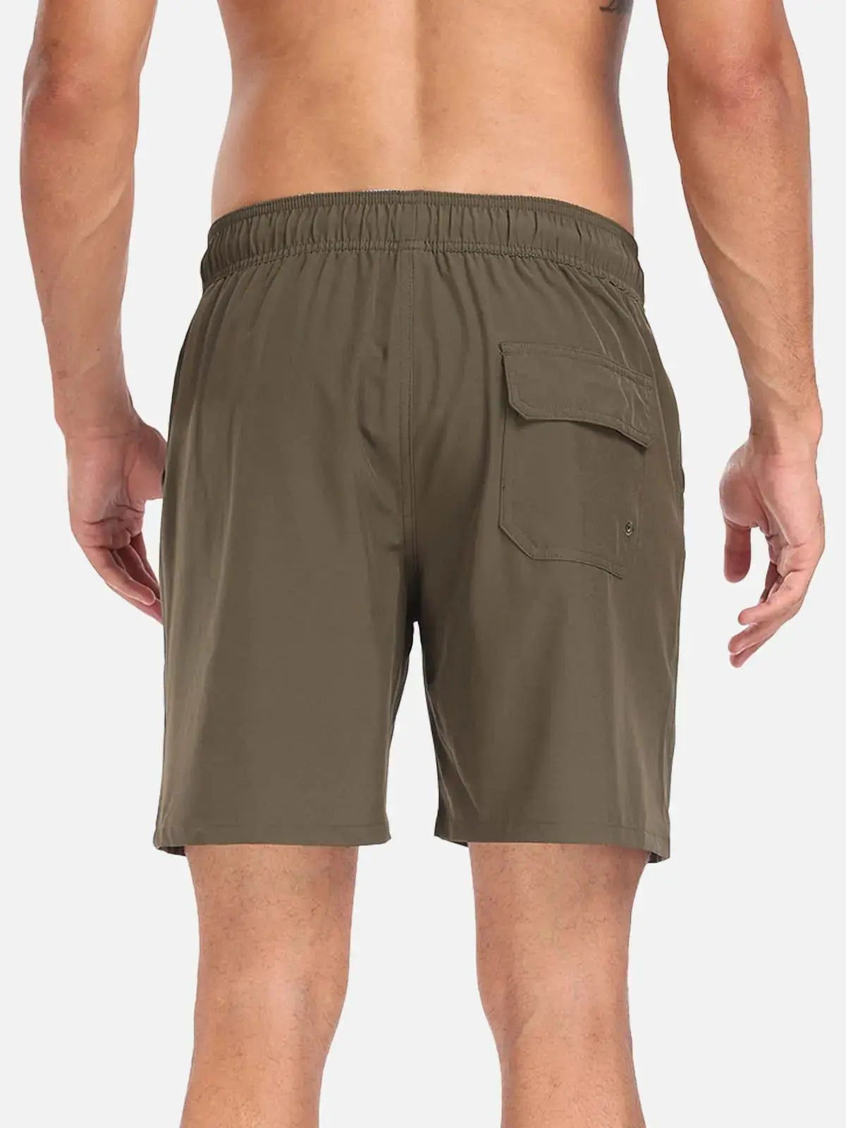 Momount Men Swim Shorts – Drawstring Quick Dry Summer Beach Elastic
