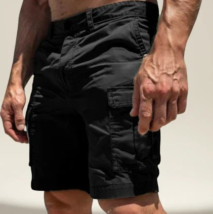 Momount Uomo Pantaloncini Cargo – Slim Fit Chiusura a Bottoni Tasca con Patta Cotone