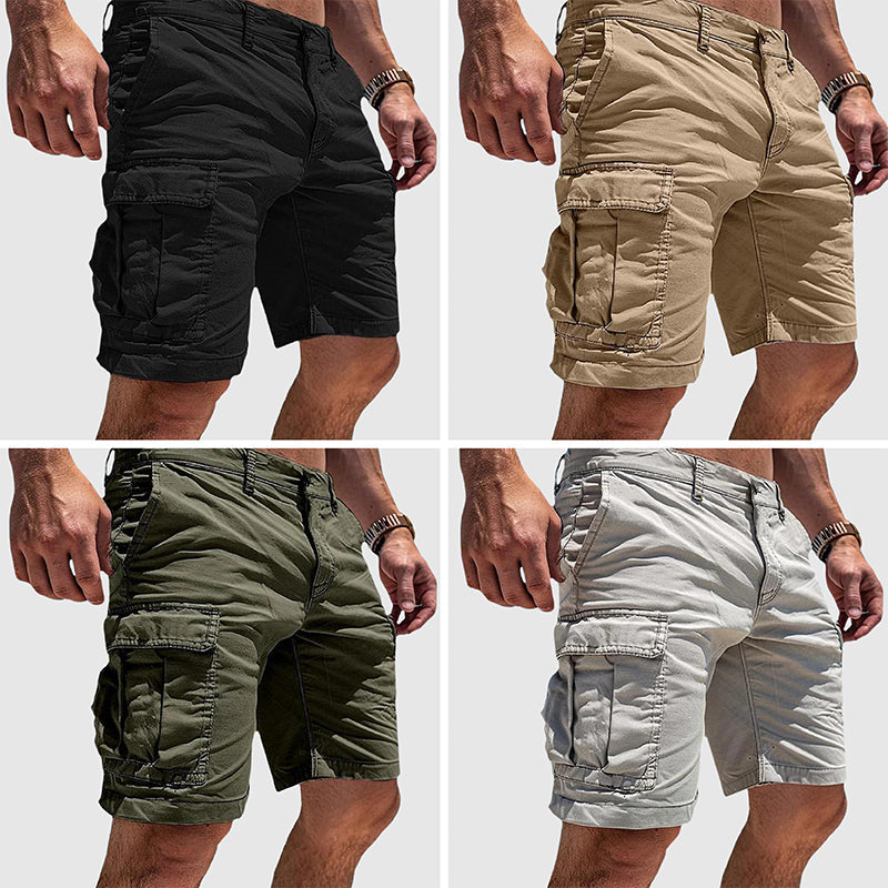 Herrecargoshorts i afslappet pasform – Slanke lommer og knaplukning