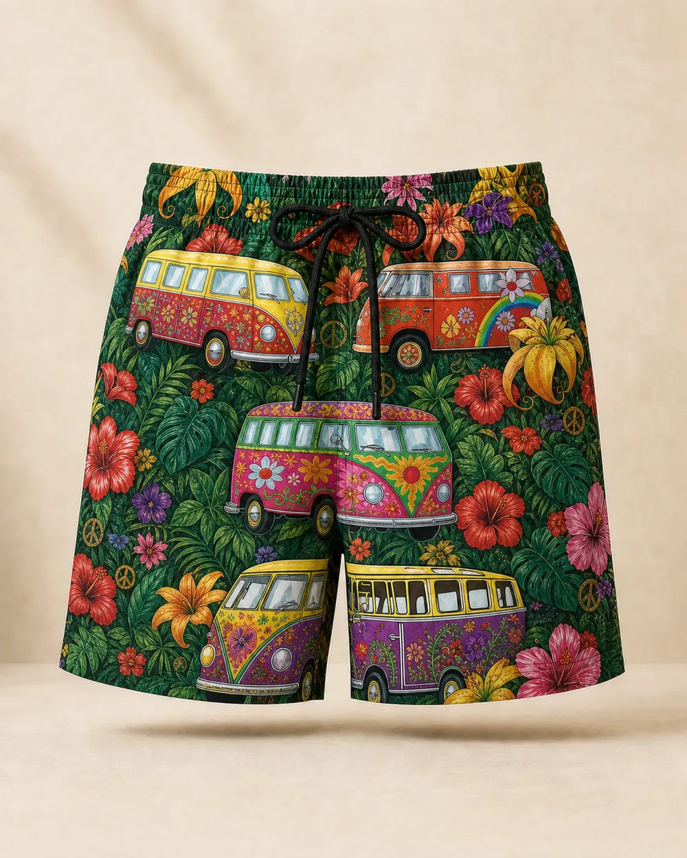 Men's Printed Swim Shorts — product-only view