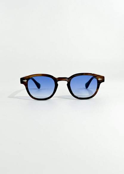 Lavinia runde solbriller – Vintage damesolbriller med skildpaddemønster og gradient glas
