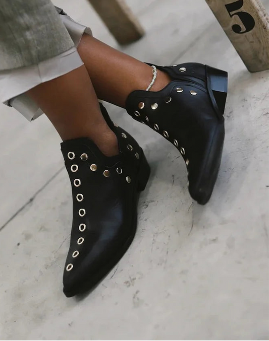 Momount Botins Mulher – Punk com Tachas e Fivela