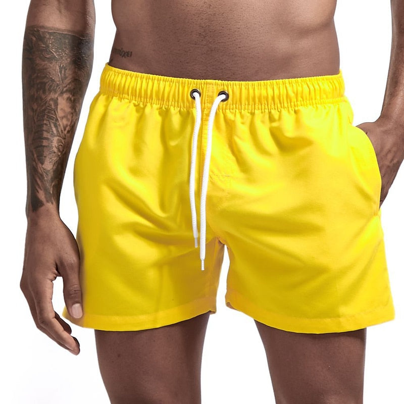 Momount Men Swim Shorts – Drawstring Quick Dry Elastic Waist Beach