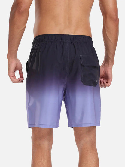 Momount Men Swim Shorts – Drawstring Quick Dry Summer Beach Elastic