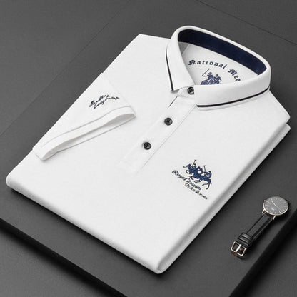 Momount Uomo Polo Manica Lunga – Logo Ricamato Premium Classica