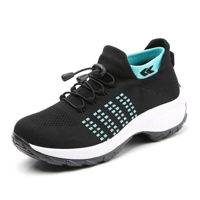 Celestine strikket platform sneakers – Damesneakers med elastik og komfort