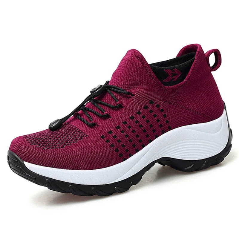 Celestine strikket platform sneakers – Damesneakers med elastik og komfort