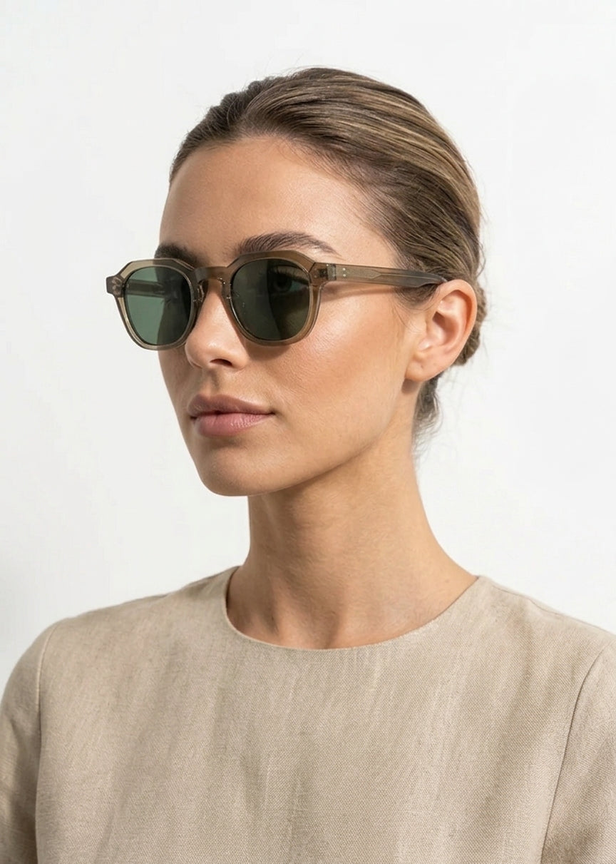 Ophira – Vintage acetat-solbriller med firkantet stel | Damesolbriller med UV400