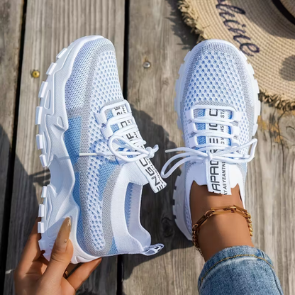 Momount női chunky sneaker – hálós, fűzős, platform talpú, color-block, dad-style