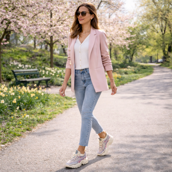 Momount női chunky sneaker – hálós, fűzős, platform talpú, color-block, dad-style