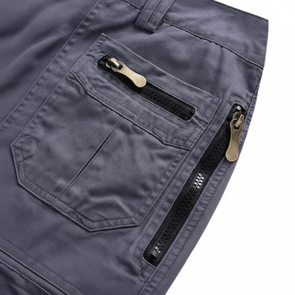Taktiske herrecargoshorts – Multi-lommer, D-ring og knælængde