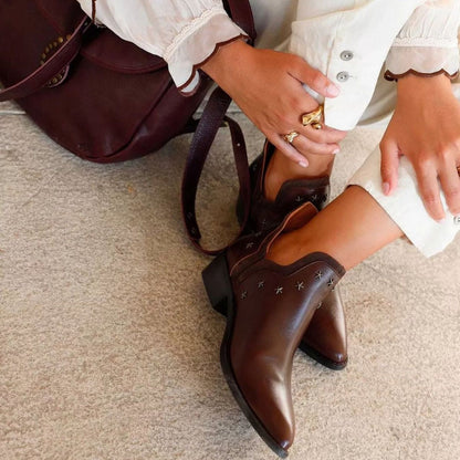 Momount Donna Stivaletti – Western Pelle con Borchie
