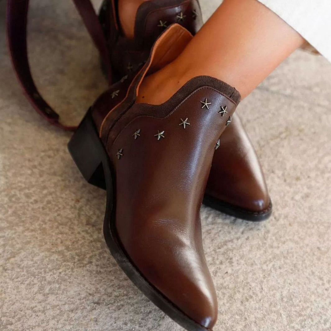 Momount Donna Stivaletti – Western Pelle con Borchie