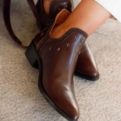 Momount Donna Stivaletti – Western Pelle con Borchie