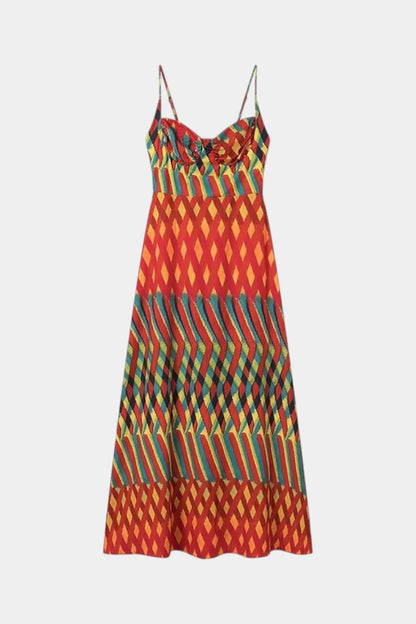 Momount Women’s Boho Maxi Dress – Strappy Flowy Summer Dress