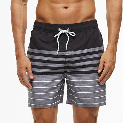 Momount Men Swim Shorts – Kiwi Print Drawstring Quick Dry Mid Length