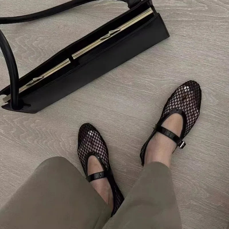 Momount Women Mesh Ballet Flats