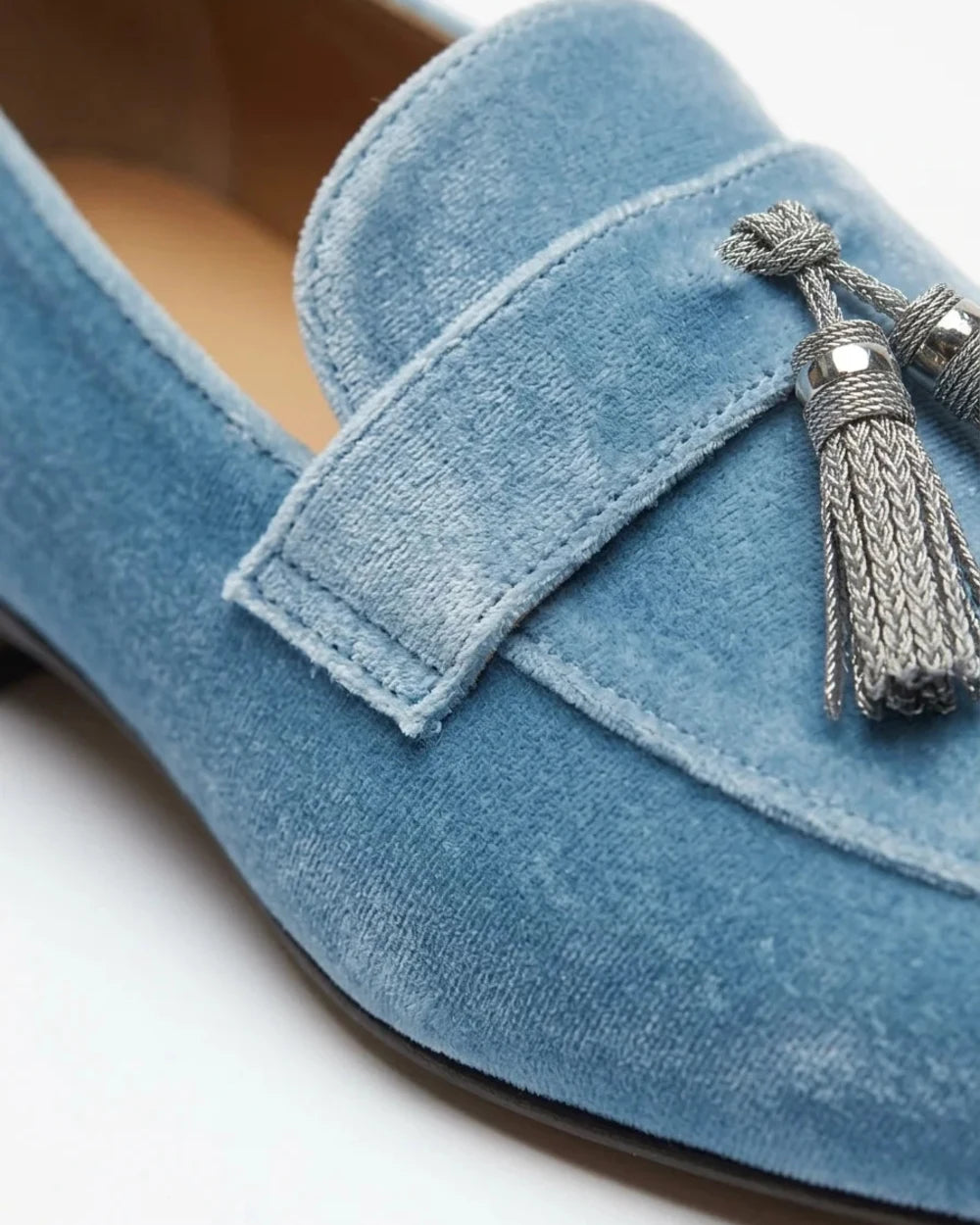 Genevra | Business Velvet Tassel Loafers — loafers-for-women-tassel-detail-slip-on-blue-07-reference-view.webp