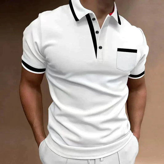 Momount Polo Homem – Detalhe Contrastante Bolso ao Peito Clássico