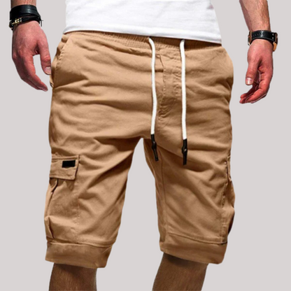 Afslappede herrecargoshorts – Snørelukning og elastisk linning