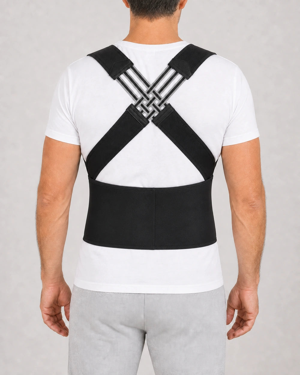 Adjustable Back Support Brace — rear view