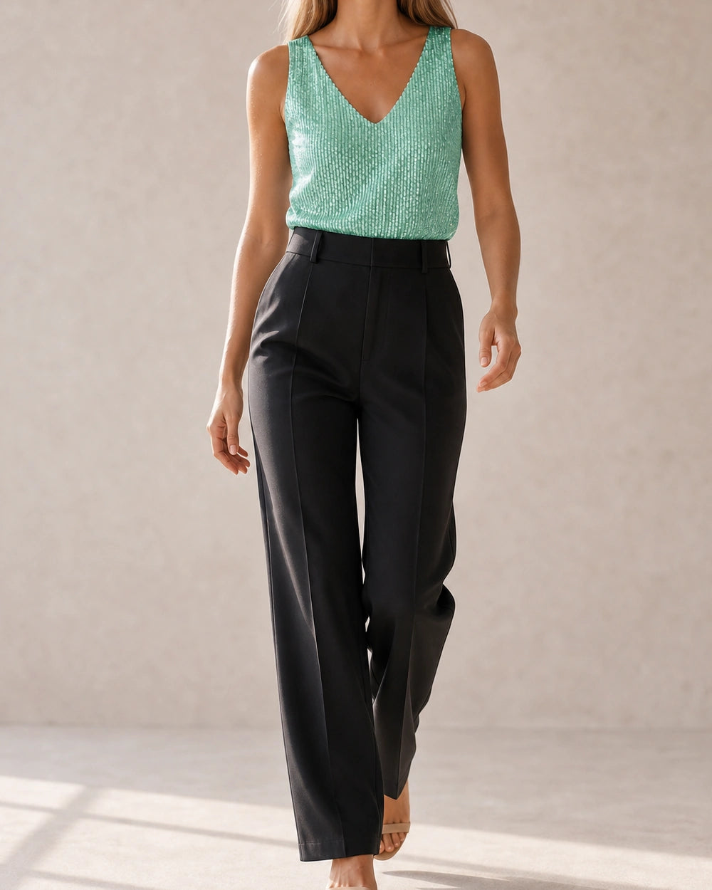 Martha | Top de mujer con lentejuelas y escote en V — image 7