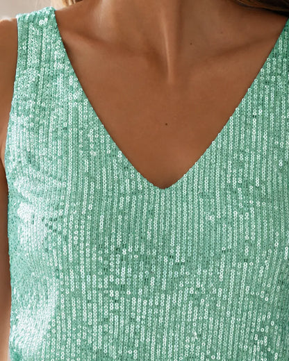 Martha | Top de mujer con lentejuelas y escote en V — image 8