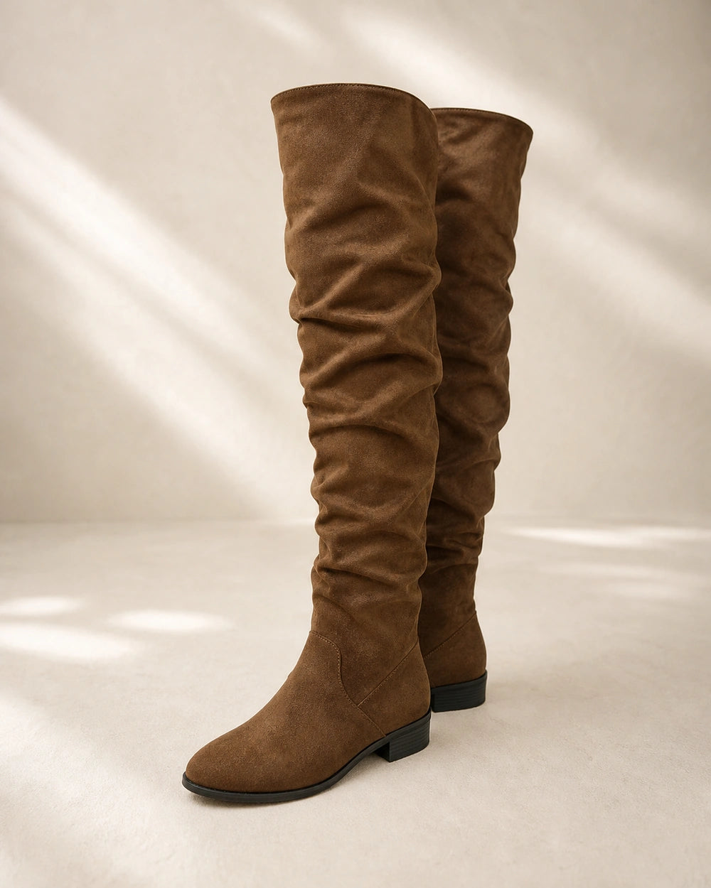 Momount Women Slouch Over-the-Knee Boots, khaki, variant hero.