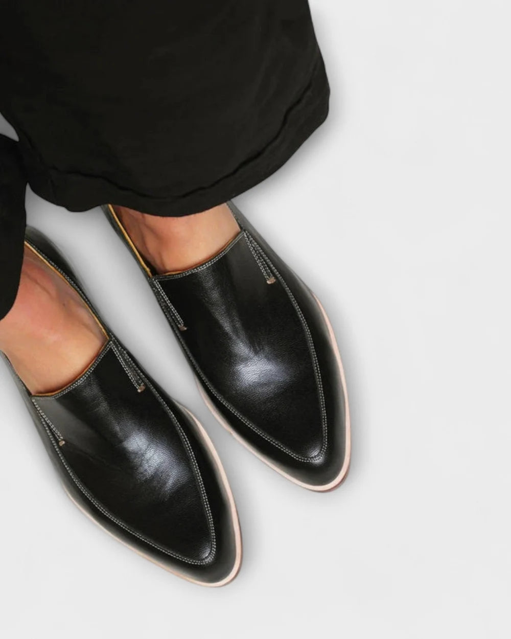 Momount Women Pointed-Toe Loafers – Leather Slip-On Soft Flat Minimalist — pointed-toe-loafers-leather-slip-on-soft-flat-minimalist-black-03-reference-view.webp