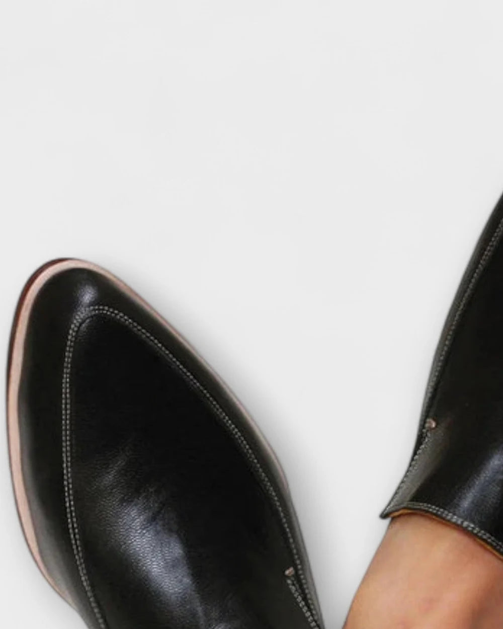 Momount Women Pointed-Toe Loafers – Leather Slip-On Soft Flat Minimalist — pointed-toe-loafers-leather-slip-on-soft-flat-minimalist-black-07-detail.webp