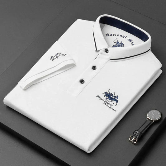 Polo de Hombre Momount – Logo Caballo Bordado Premium Manga Corta
