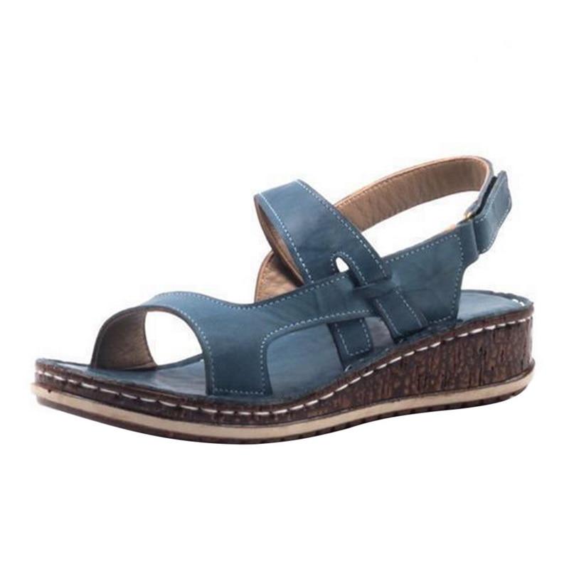 Momount kile-sandaler dame – brun læder med peep-toe og slingback til sommer
