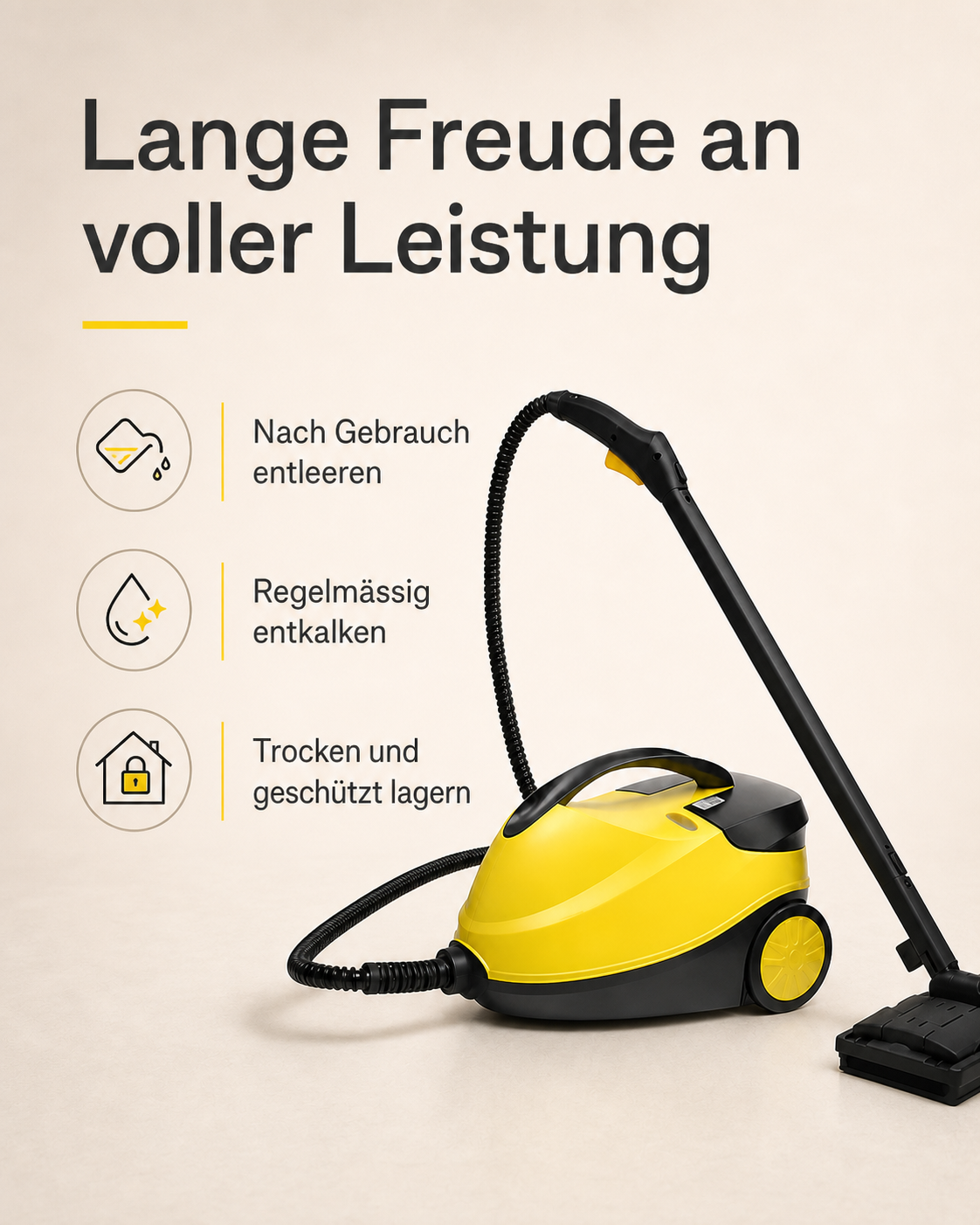 Vapora Pro Pflege Entleeren Entkalken und Lagern